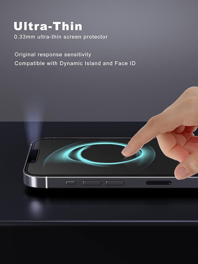 2 Pack Matte Screen Protector for iPhone 13 Pro Max/14 Plus 6.7 Inch, - Image 5