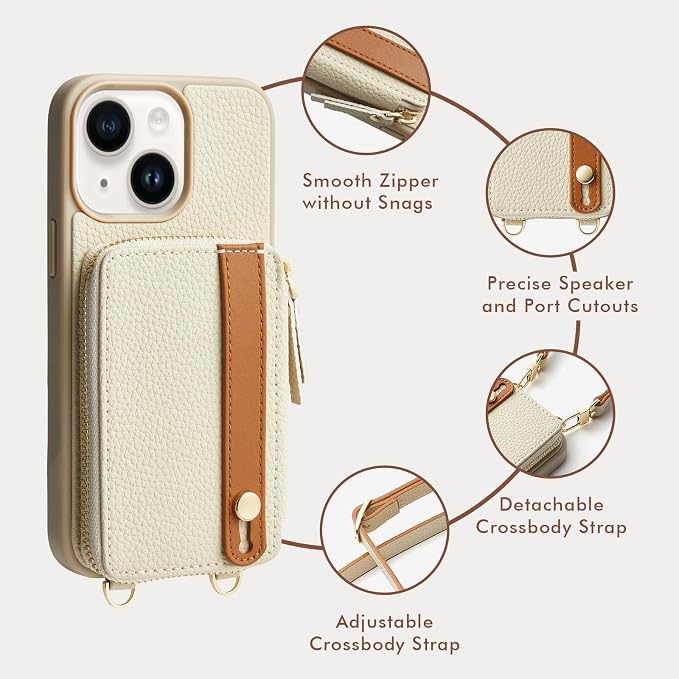 LAMEEKU for iPhone 15 Wallet Case - Image 5