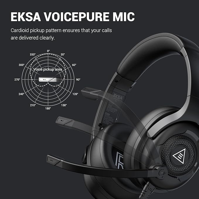 EKSA Headset with Microphone for PC, Computer Headphones with Noise Cancelling - Image 5