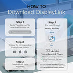 Plugable 7-in-1 USB-C DisplayLink Dock – Dual 4K HDMI, 100W PD Charging - Image 4
