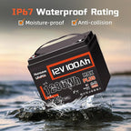 12V 100Ah LiFePO4 Lithium Battery MAX PLUS, Built-in 110A BMS & Bluetooth 5.0 - Image 7