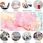 Cute Pink Marble Large Mouse Pad, Gaming Keyboard Desk Pad, Extended Mouse Mat - Image 7