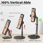 APPS2Car Phone Stand for Desk Adjustable Height 360 Degree Rotation Heavy Base - Image 4