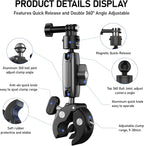 TELESIN° S2 Quick Release Clamp Bike Mount Motorcycle Handlebar Holder - Image 2