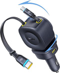 Baseus 163W Retractable Car Charger USB C Fast Charging, PrimeTrip VR2 Max 4 in by Baseus