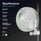 VIVOSUN AeroWave E9 Grow Tent Fan 9", EC Motor, WiFi-Controllable, US Patented - Image 7