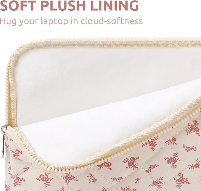 Puffy Laptop Sleeve 13-15.6 Inch Cute Quilted Laptop Protective Case Padded - Image 4
