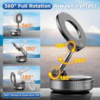 2026 Upgraded Vacuum Magnetic Car Phone Holder 360° Suction Cup Phone Mount - Image 2