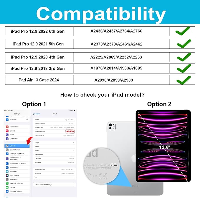 Case for iPad Air 13 Inch M3 2025 & M2 2024: Military Grade Cover for iPad Pro - Image 2