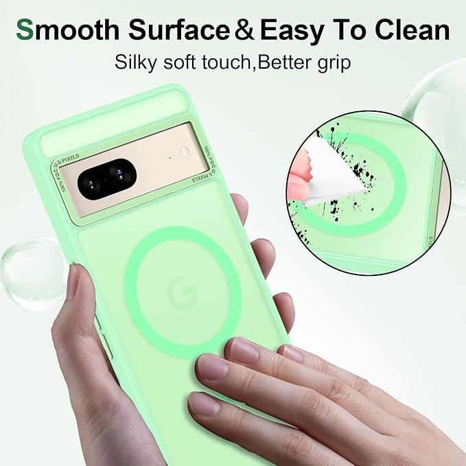 Magnetic for Google Pixel 7 Case, Shockproof Slim Translucent Matte Anti-Slip - Image 5