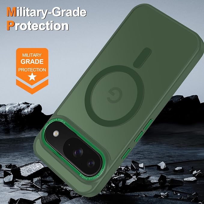 Magnetic for Google Pixel 9/Pixel 9 Pro Case, Shockproof Slim Translucent Matte - Image 6