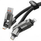 SHEZI Nylon Braided 4 in 1 USB C Cable 60W 5FT Compatible by SHEZI