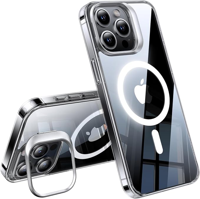 TORRAS Magnetic Kickstand for iPhone 15 Pro Case, Dual Camera Protection by TORRAS
