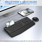EDJO Wireless Keyboard and Mouse Combo, Full-Size Ergonomic Wireless Computer - Image 4