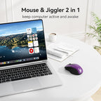 TECKNET Rechargeable Jiggler Wireless Mouse 4800 DPI Silent USB A & Bluetooth - Image 2