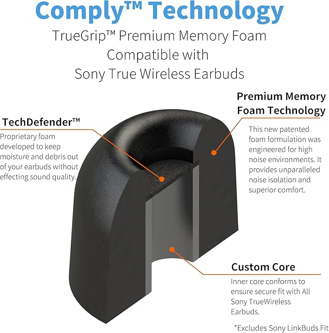 Comply TrueGrip | Premium Memory Foam Replacement Earbud Tips - Image 6