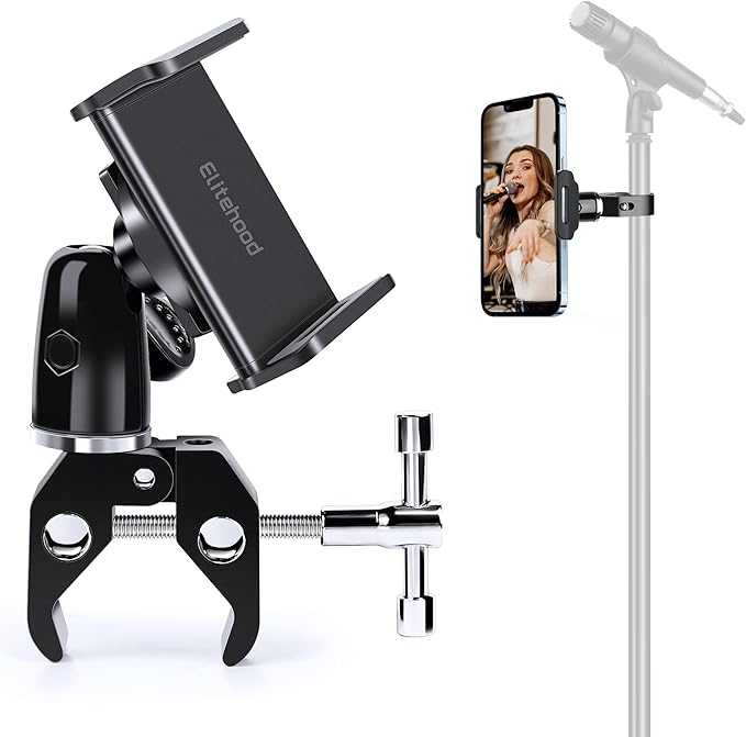 elitehood 360 Swivel Tilt Phone Holder and Mount, Adjustable by Builtyourelitelive