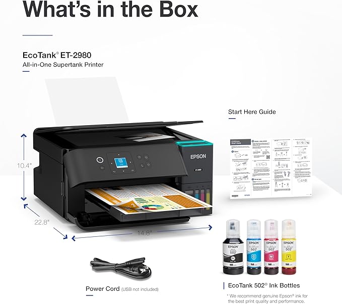 Epson EcoTank ET-2980 Wireless All-in-One Color Supertank Printer - Image 7