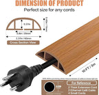 Floor Cord Cover Cavity 0.8"x0.37" Self Adhesive Cord Hider, 10FT Low Profile - Image 2