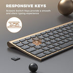 Wireless Keyboard and Mouse, Vssoplor 2.4GHz Rechargeable Compact Quiet - Image 4