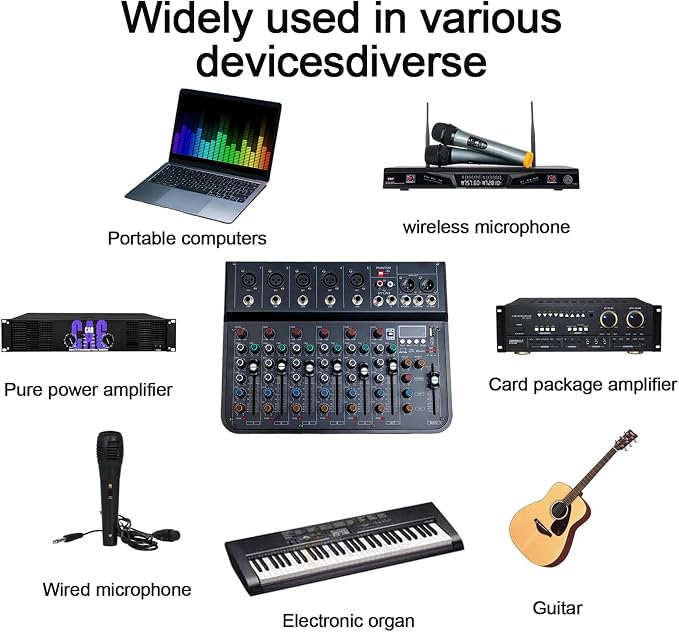 7 Channel mixer, DJ Mixer Board - Image 4