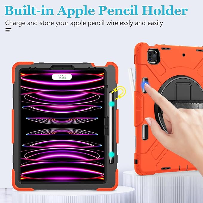 Case for iPad Pro 12.9 2022/2021/ 2020/2018: Cover for iPad Pro 12.9 6th/ 5th/ - Image 8