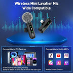 Wireless Lavalier Microphone for iPhone Recording Clip-on Mini Mic for - Image 6