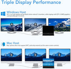 Laptop Docking Station Dual Monitor, 14 in 1 USB C Hub Multiport Adapter Dongle - Image 4