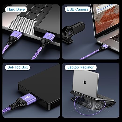 USB to USB, USB3.0 Cable 6FT Male to Male USB Cable, 3 Pack Double Ended USB3.0 - Image 4