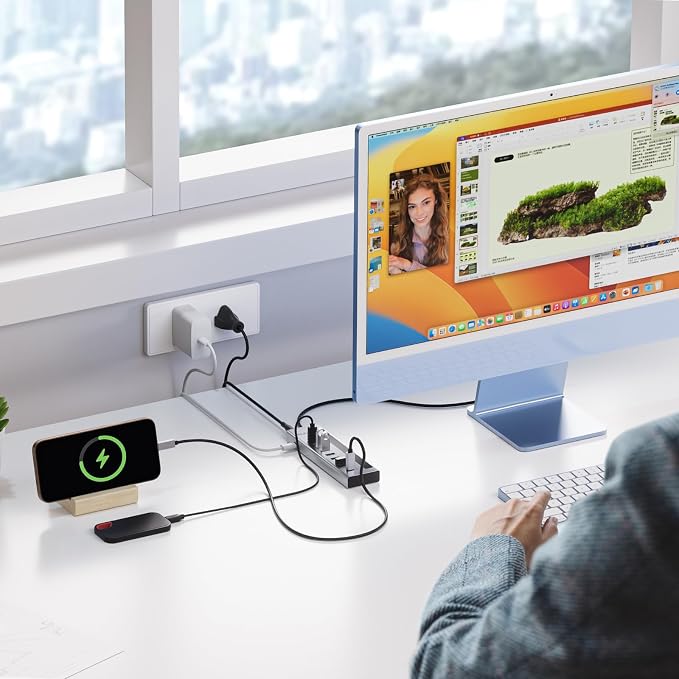 Powered USB C Hub, 10-in-1 USB 3.2 Data Hub - Image 9