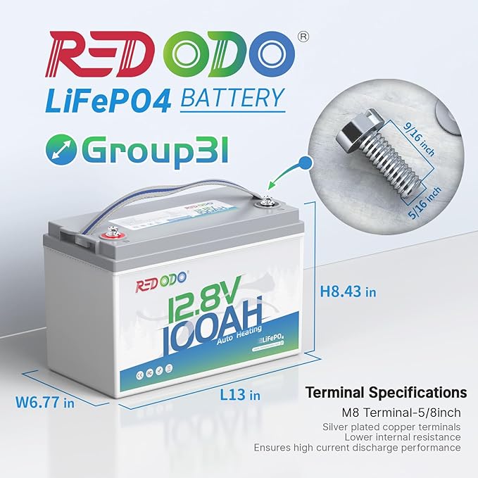 Redodo 12V 100Ah LiFePO4 Battery - Image 2