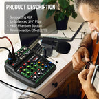 DJ Audio Mixer, DJ Mixers 4 Channel Sound Board - Image 3