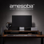 Walnut Dual‑Tier Monitor Stand for Modern Desk Setup – Minimalist Wooden Riser - Image 3