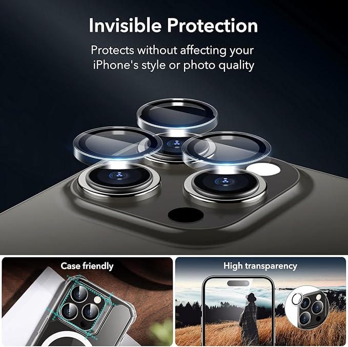 ESR 3+1 Pack for iPhone 15 Pro Max Privacy Screen Protector Set, Anti-spy - Image 4