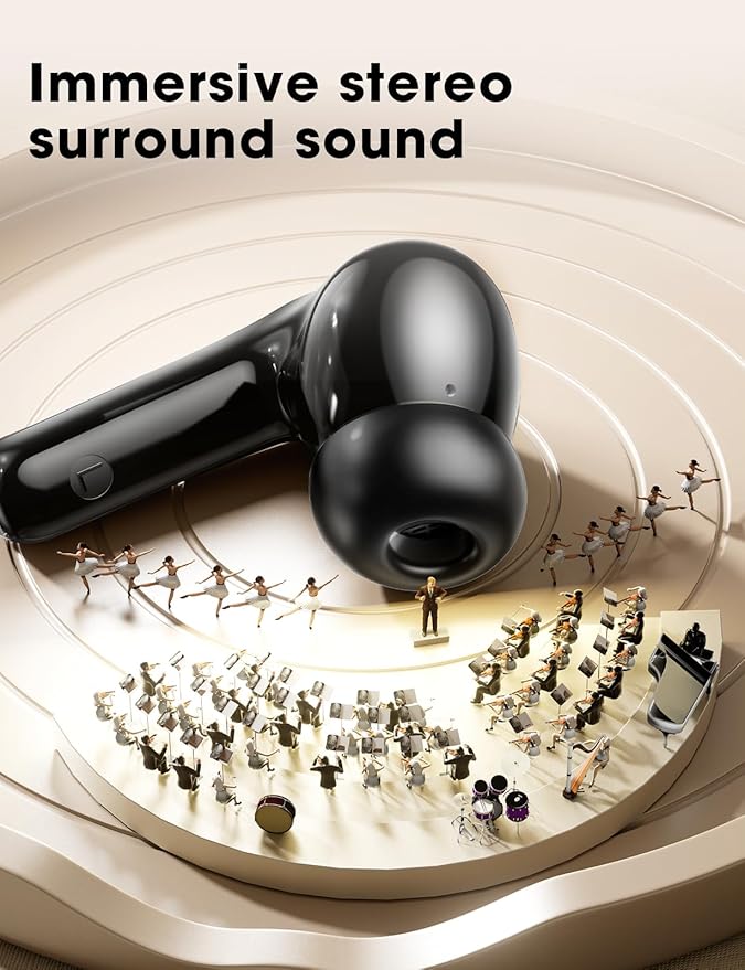 Wireless Earbuds Deep Bass Sound Ear Buds, LED Display Earphones - Image 2
