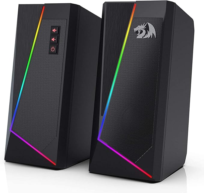 Redragon GS520 RGB Desktop Speakers, 2.0 Channel PC Computer Stereo Speaker - Image 9