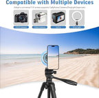 55" Phone Tripod, PHOPIK Aluminum Extendable Tripod Stand - Image 4