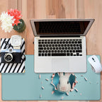 Gaming Desk Pad Large Extra Length Bunny Peeking Out of A Hole Mouse Pad - Image 6