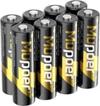 Mupoer Rechargeable AA Batteries 8 Pack, Lithium Batteries AA 1.5V 3600mWh by Mupoer