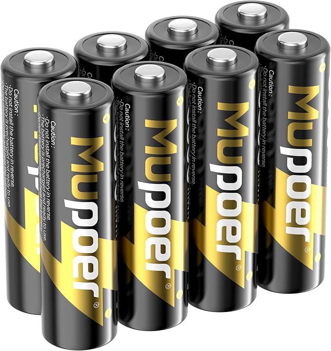 Mupoer Rechargeable AA Batteries 8 Pack, Lithium Batteries AA 1.5V 3600mWh by Mupoer