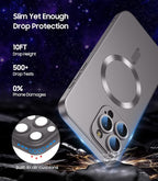 Magnetic for iPhone 16 Pro Case Slim Soft Silicone Bumper Shockproof Metallic - Image 5