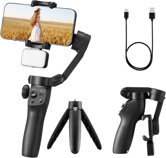 VEVOR Gimbal Stabilizer for Smartphone, 3-Axis Stabilization, Phone Gimbal for by VEVOR