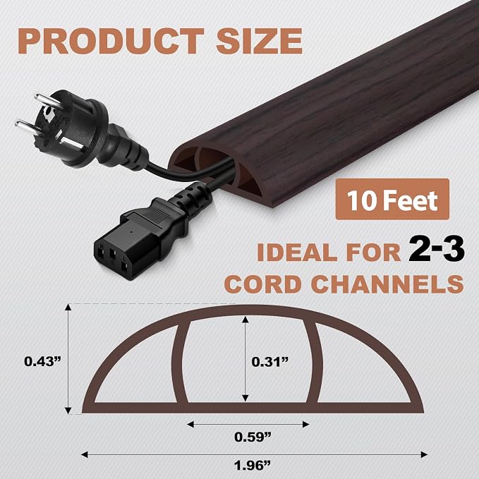 Floor Cord Cover for Wires on Floor Self Adhesive Cord Hider Floor Cable - Image 6