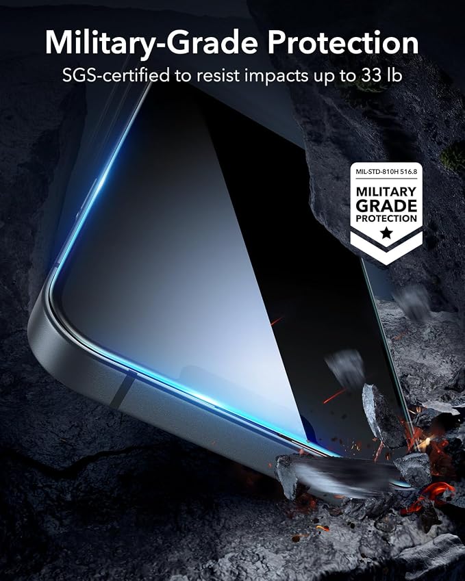 ESR 3 Pack for iPhone 13 Pro Max/iPhone 14 Plus Privacy Screen Protector - Image 6