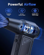 Compressed Air Duster, 150000RPM Super Power Cordless Electric Air Duster - Image 2