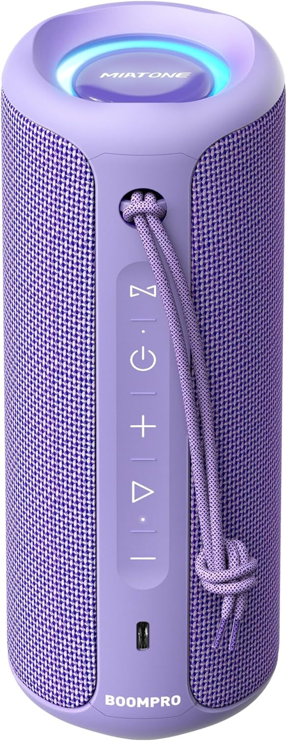 MIATONE Portable Bluetooth Speaker 36W Stereo Sound Bass Boost, 24H Playtime by Miatone