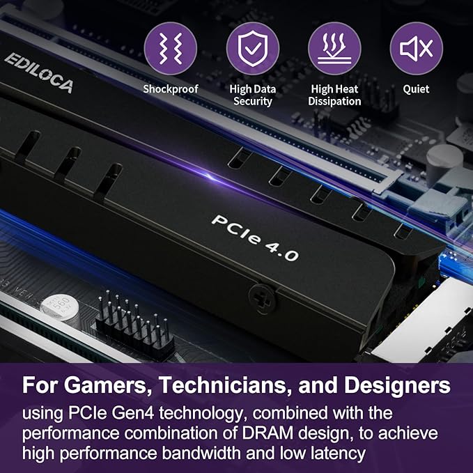 500GB PS5 SSD with Heatsink PCIe Gen4 NVMe M.2 Gaming SSD, 7400MB/s Read - Image 6