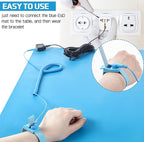 Anti-Static Mat Kits Includes Heat Resistant ESD Mats Anti Static Wrist Straps - Image 3