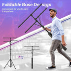 S AFSTAR Pro Audio Tripod, Portable T Bar Lighting Stand w/ 100 LBS Capacity - Image 4