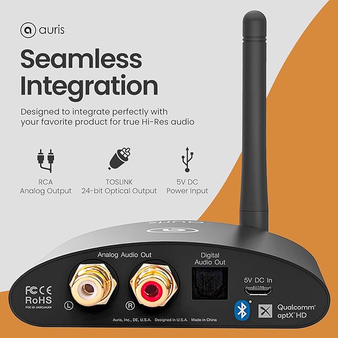 Auris Blume HD Long Range Bluetooth 5.3 Music Receiver Hi-Fi Audio Adapter - Image 5